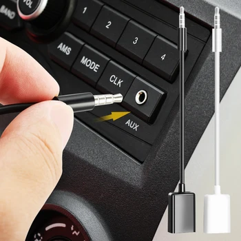 

USB 2.0 Female 3.46mm Male AUX Audio Plug Jack Converter for renault arkana duster logan 2 kaptur sandero laguna 2 kangoo megan