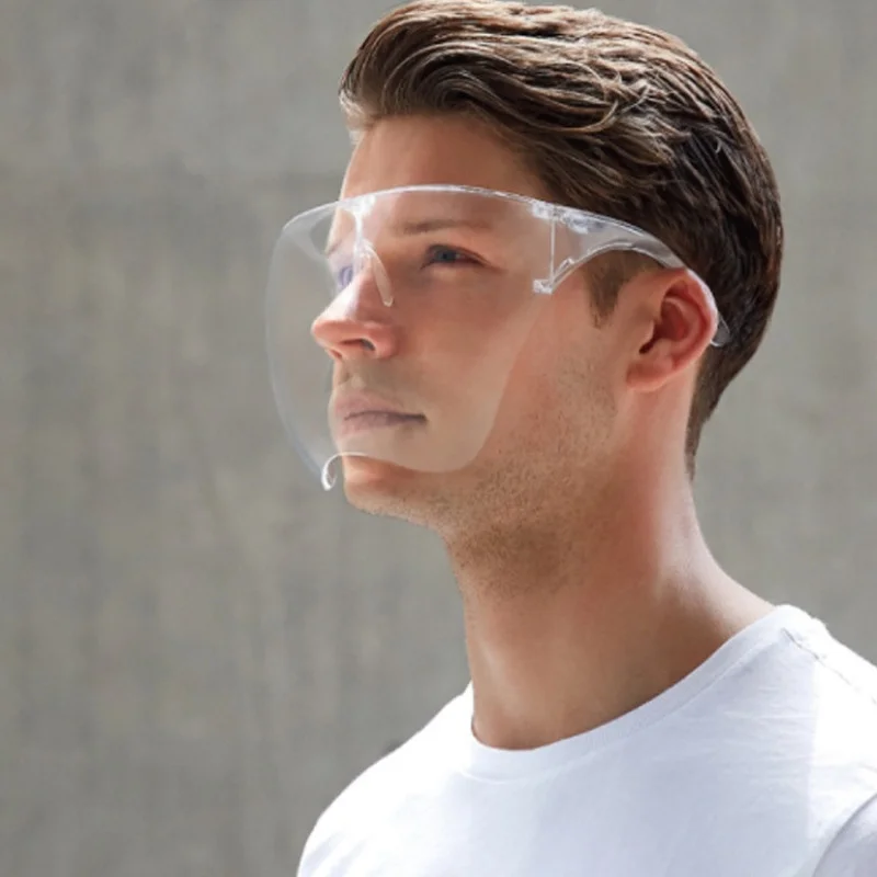 Colorful Transparent Face Shield Unisex Eye Mask Half Sun Glasses Protectors Guard Prevent Pollution | Дом и сад