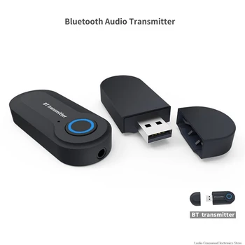 

USB Bluetooth Transmitter Adapter 3.5mm AUX Wireless Audio Music Emitter Adapter Dongle with Cable For Computer TV Car System