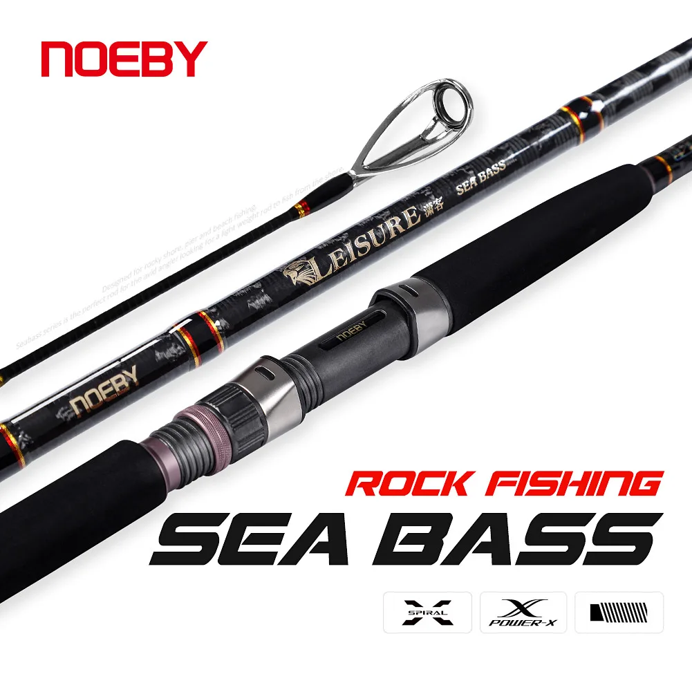 Gift Idea - Noeby Spinning Sea Bass Fishing Rod 2.75m 3.05m H MH Power Lure Fishing Rod 2/3 Section 10-70g Lure Weight for Rock Fishing Rod