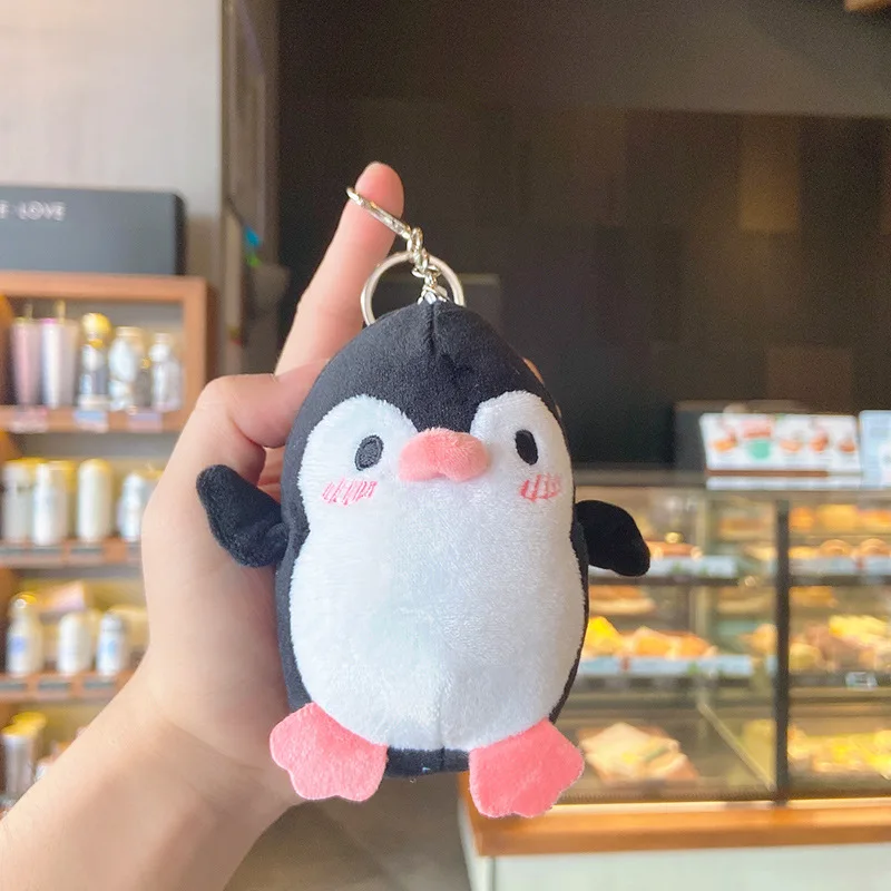 12CM Penguin Plush Toy Doll Keychain School Bag Pendant Backpack Small Cute Ornament