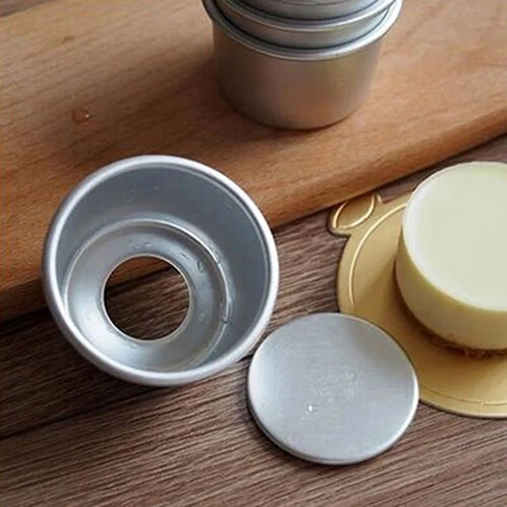 6/8/10inch Round Mini Cake Pan Removable Pudding Mold DIY Baking Tools Aluminum Alloy kitchen cooking cake