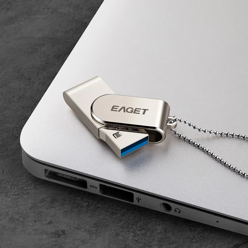 EAGET S30 USB Flash Drive 32GB 64GB Metal Pendrive High Speed USB 3.0 Flash Drive Memory Stick Pen Drive Real Capacity