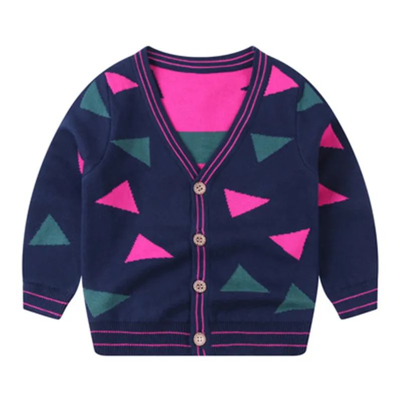 New Boys Girls Kids Fashion Knit Cardigan Sweater Kids Children Sweaters Spring Autumn Baby Boys Cargidans Outwear 2-8T
