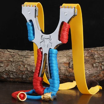 

High-quality fiber optic five-link sight free strapping slingshot professional alloy spider clip thickened outdoor slingshot
