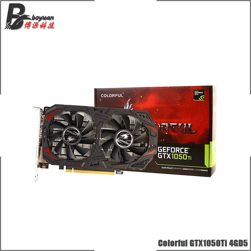 Colorful GeForce GTX1050Ti 4GD5 GTX 1050Ti  4G GDDR5 128bit  AMD Intel Desktop CPU NEW graphics cards computer Graphics Cards