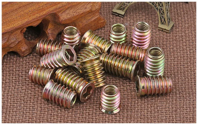 100 Dadi Inserti M6x10mm - Acciaio Zincato Per Legno, Per Mobili Fai Da Te E Lavorazioni - Foto 4