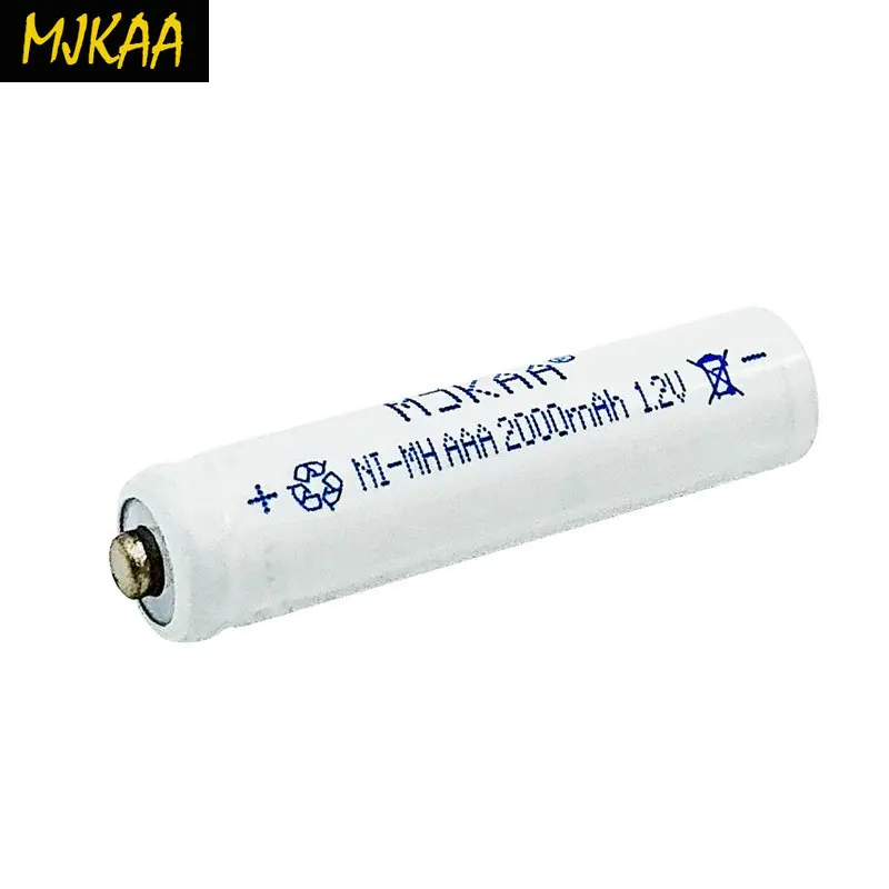 Аккумулятор MJKAA NIMH AAA 2000mAH 1 2 V 3A перезаряжаемый 1000 круг для фонарика камеры