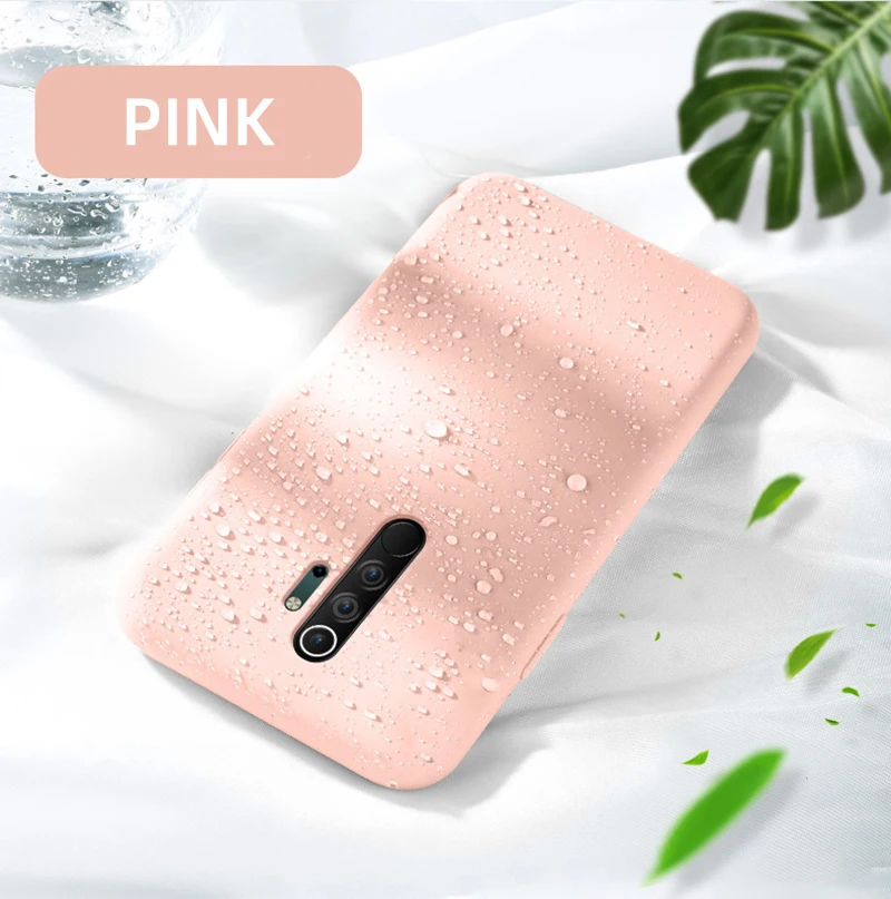 Pink Официальный жидкий силиконовый чехол для Xiao mi Red mi Note 8 8T 7 6 K20 Pro 6A мягкий чехол для mi 9T 9 8 SE A2 Lite чехол и стекло - Цвет: Pink