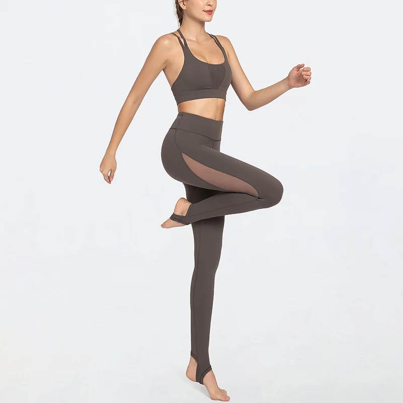 2 Piece Yoga Set Sports Bra and Leggings Quick-Drying Seamless Women Set Mesh Gym Sports Set Fitness Sports Suit