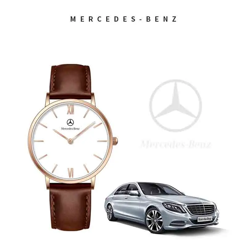 

MERCEDES BENZ Women Watches Luxury with Leather Strap 28mm Case Quartz Watch Fashion Casual Wrist Watch montre femme 2019