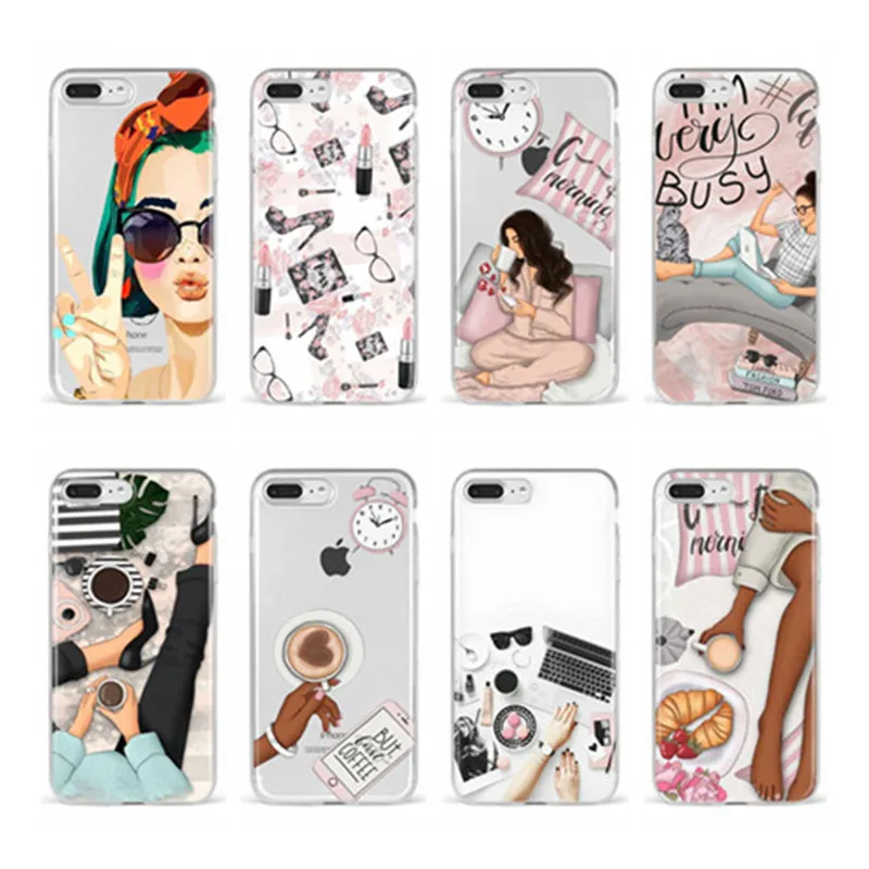 Чехол для телефона из ТПУ с надписью Good morning girl boss coffee Black Apple iphone 11 pro 8 7 66S Plus X XS MAX SE