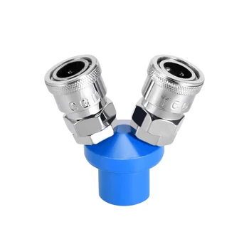 

uxcell Manifold Block Splitter Coupler 1/4" G Thread 2 Way Straight Pass Air Hose Coupling Quick Fitting Tool 2Pcs