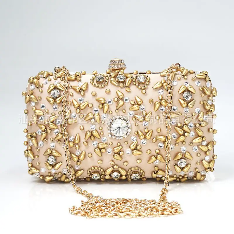 

New Style European And American Style Handmade Beaded Diamond Set Formal Dress Catwalks Evening Bag-Carrying Crossbody/shoulder