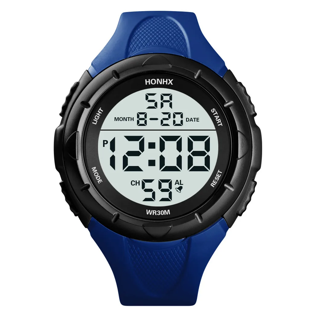 A Мужские часы Reloj hombre honhx роскошный мужской цифровой светодиодный часы с датой спортивные мужские уличные электронные часы Montre homme Zegarek męski@ 12 - Цвет: A