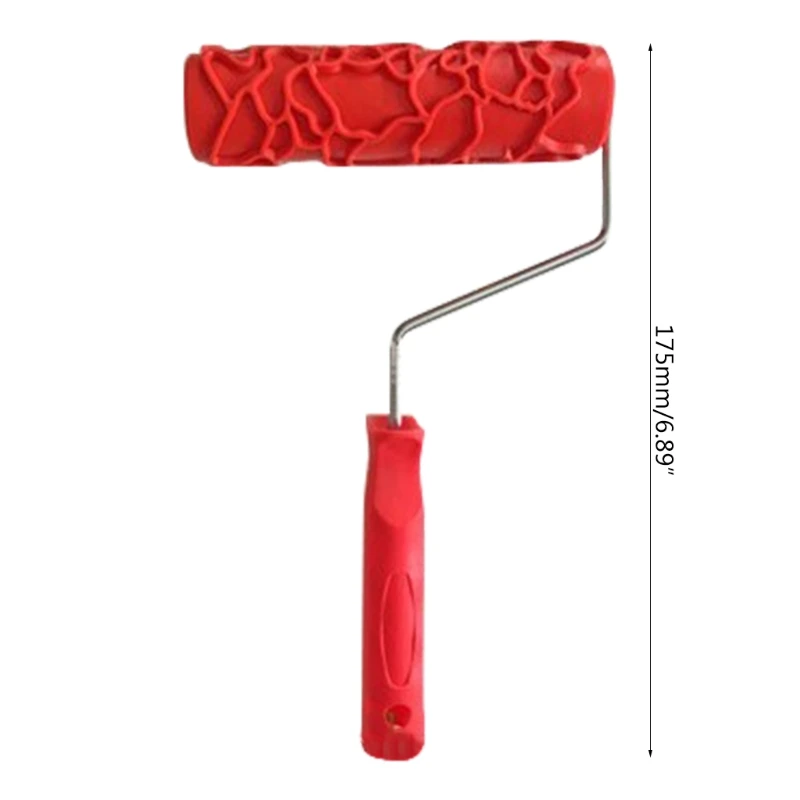 7 Inch Decorative Paint Roller Pattern Embossed Texture Painting Tools for Wall Airless Pintura Machine Household Brush Rubber 6