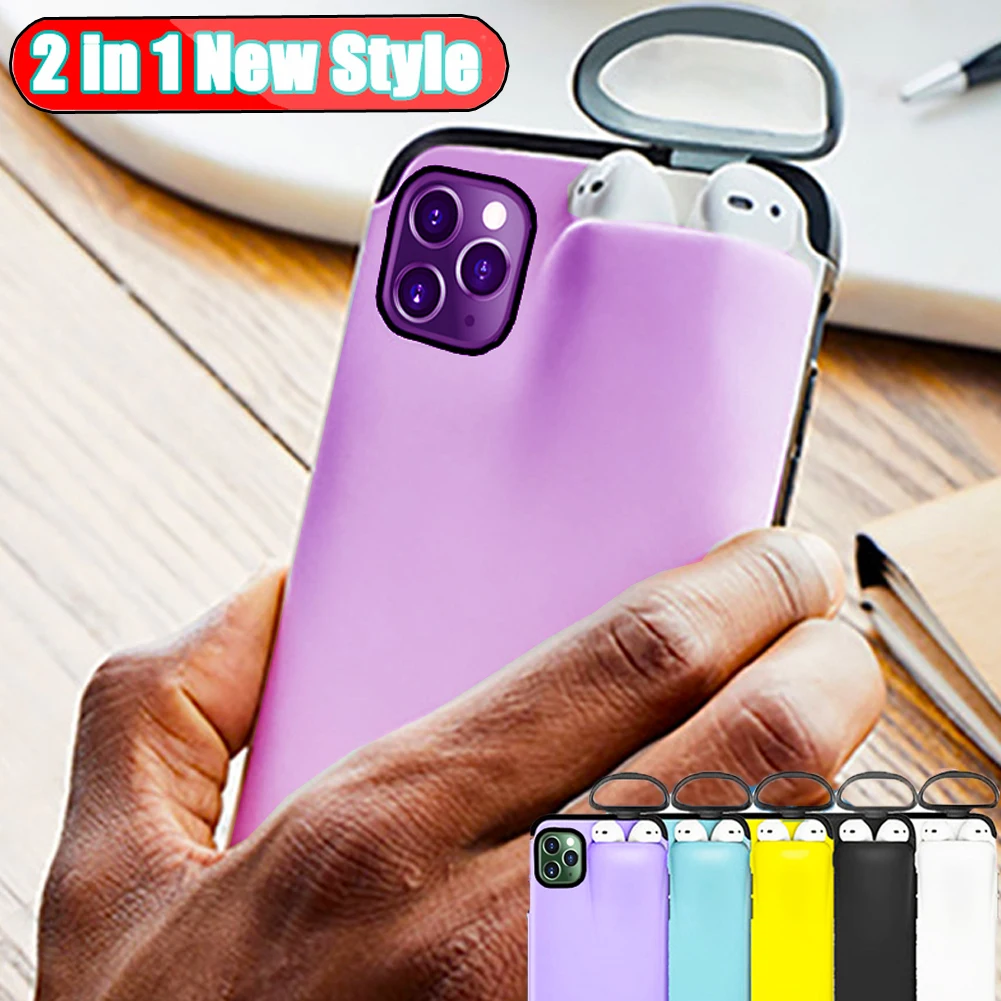 50 шт. для iPhone 11 Pro Max чехол Xs Xr X AirPods Держатель Жесткий Чехол новый дизайн