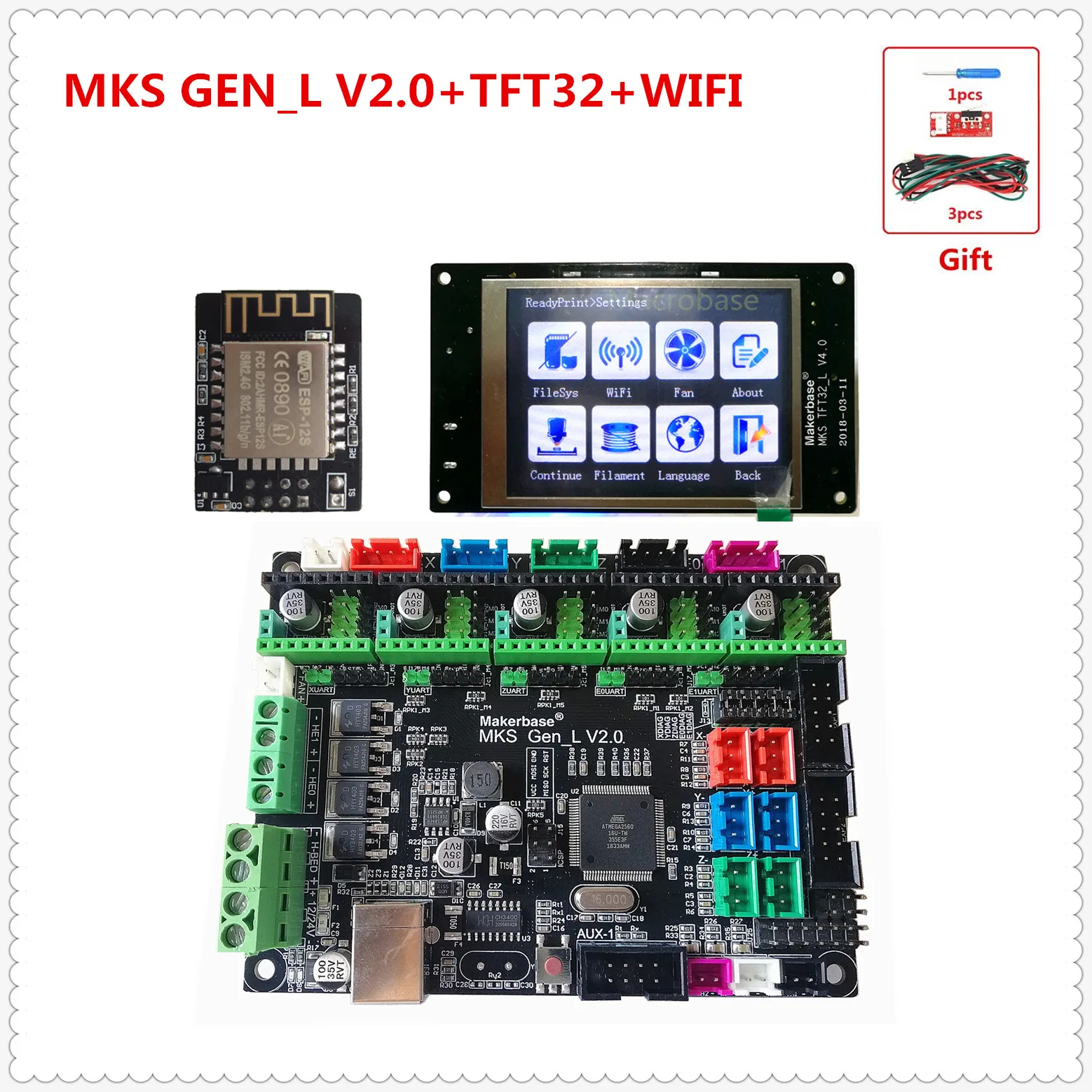 Сенсорный ЖК дисплей MKS GEN L V2.1 + TFT32 модуль WIFI дешевый электронный блок openbuilds для