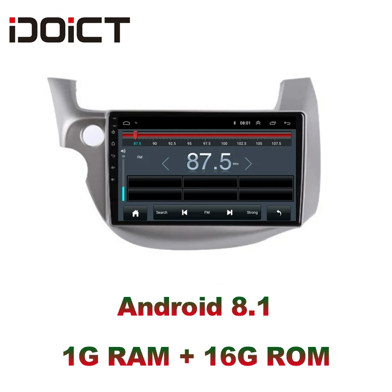  IDOICT Android 8.1 Car DVD Player GPS Navigation Multimedia For Honda Fit Jazz Radio 2008 2009 2010