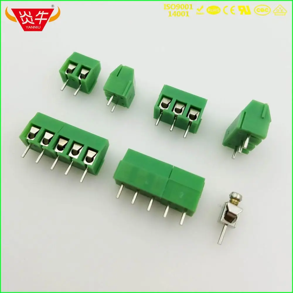KF396 3,96 2P 3P PCB универсальные Винтовые клеммные блоки DG350 3,96 мм 2PIN 3 Pin Можно прошить Феникс контакт DEGSON KEFA YANNIU