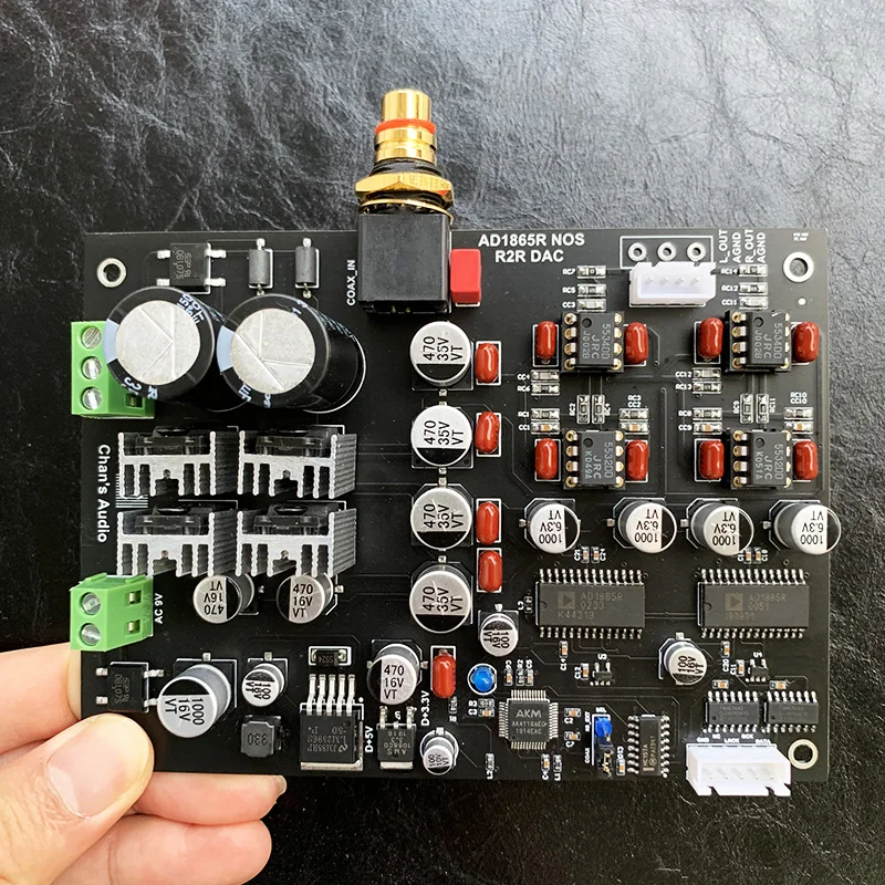 AD1865R AD1865 NOS Dual Parallel R2R Decoding DAC Vinyl Style Decoder board Coaxial Input AK4118 Support 24bit 192K H001
