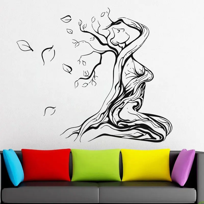 

Tied Woman On A Dying Tree Of Life Wall Decal Sticker For Magical Minds Mystic Collection Wall Gift Ideas Stickers Fantasy LW179
