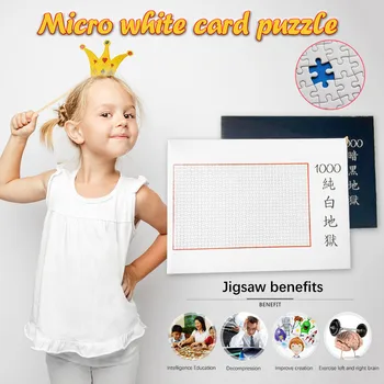 

1000 Piece Puzzle Set Adult And Child Space Puzzle Fun Fact 38X26CM Black White baby toys jigsaw puzzle развивающие игрушки