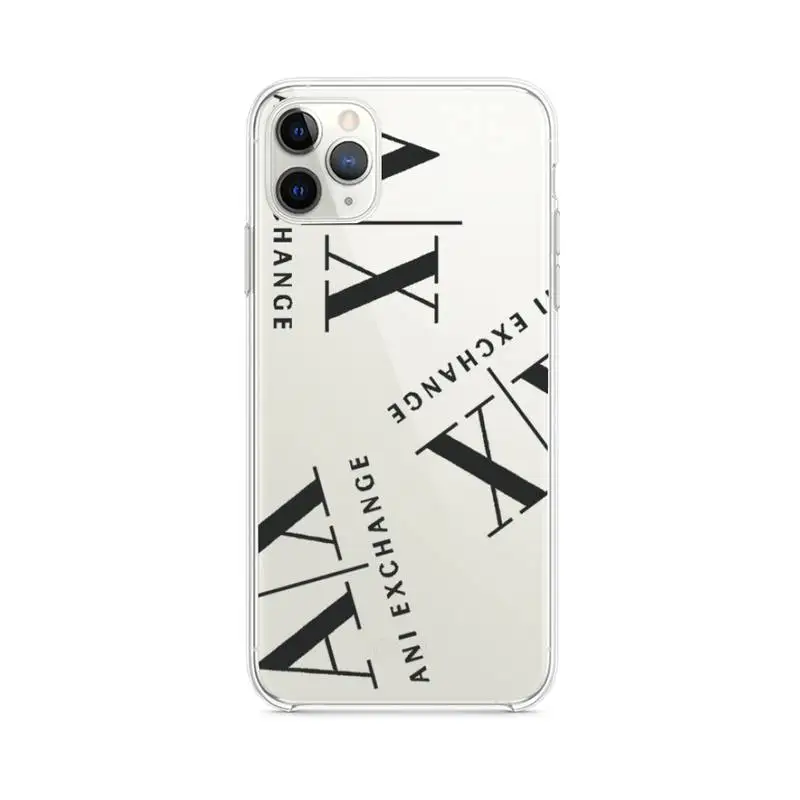 

Italian Luxury brand AX Phone Case clear for iphone 12 pro max mini 11 pro XS MAX 8 7 6 6S Plus X 5S SE 2020 XR cover