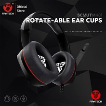 FANTECH MH81, черные наушники с разъемом 3,5 мм, с микрофоном, широкая звуковая поле, профессиональная Проводная игровая гарнитура для ПК, игры