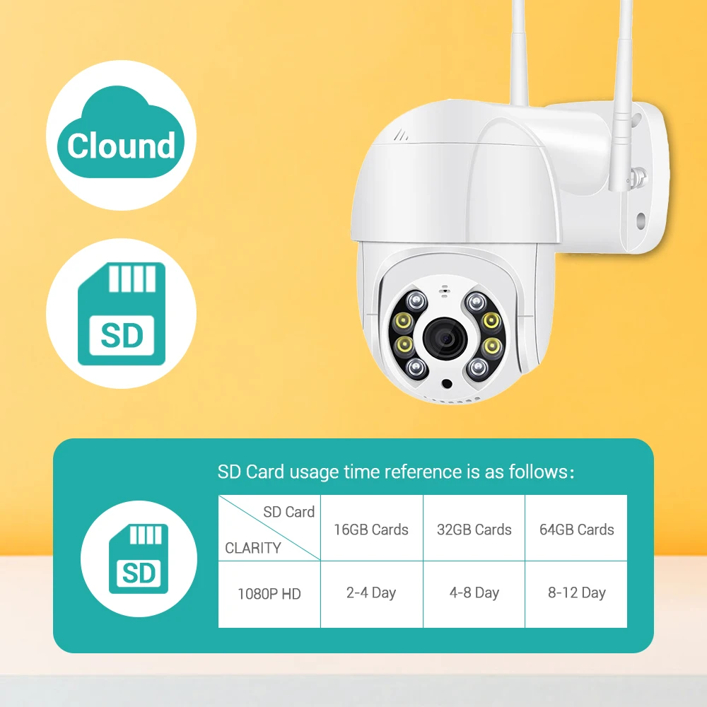 Rastreamento de ia H.265 sem Fio Super Mini Câmera Wifi - Wired Onvif ip 4xdigital Zoom Automático Detecção Humana Icsee 3mp Ptz 19 High Quality Segurança e Proteção