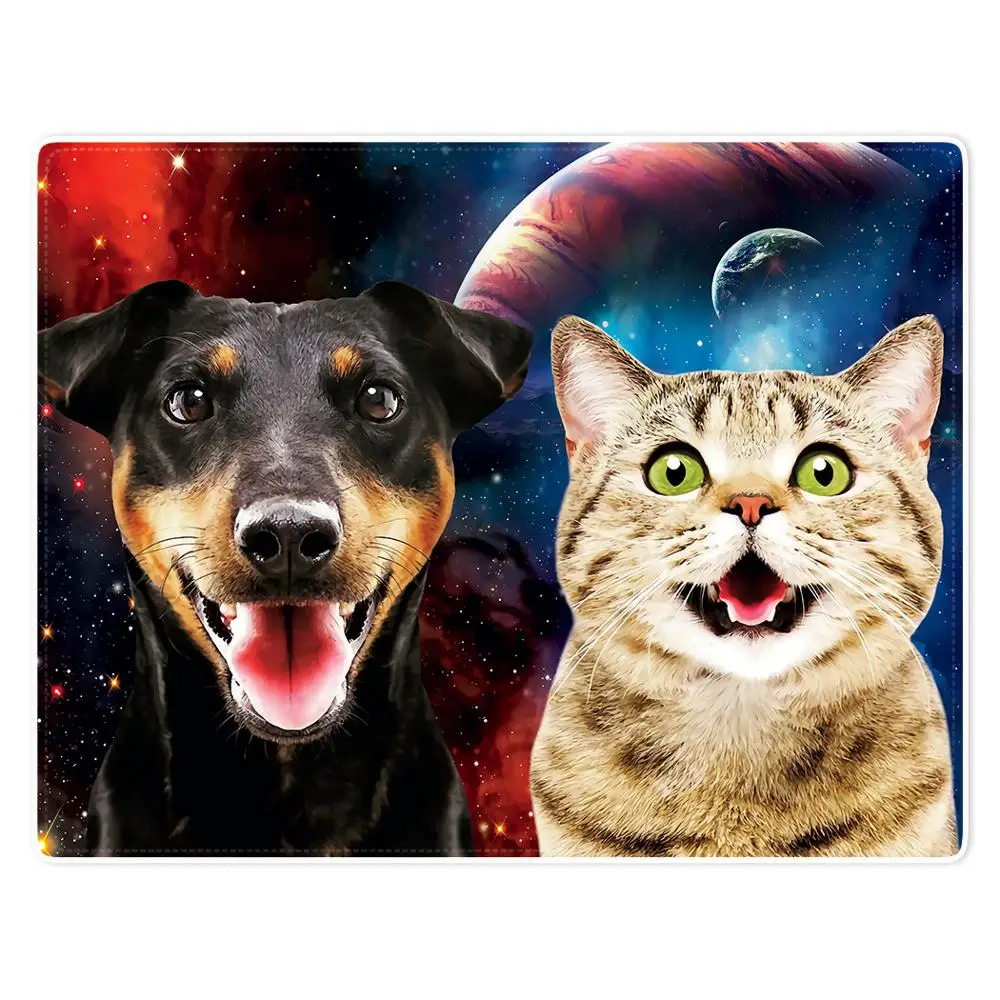 

HommomH Blanket Soft Comfort lightweight well made Nap Sofa Bed Travel Warm Plush Throw Funny Cats And Dogs In The Starry Sky