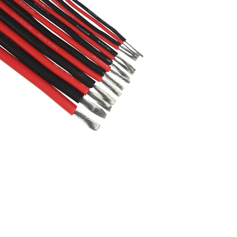 Силиконовый Электронный провод 2 м/лот металлический 8/10/12/13 # AWG 200 градусов по