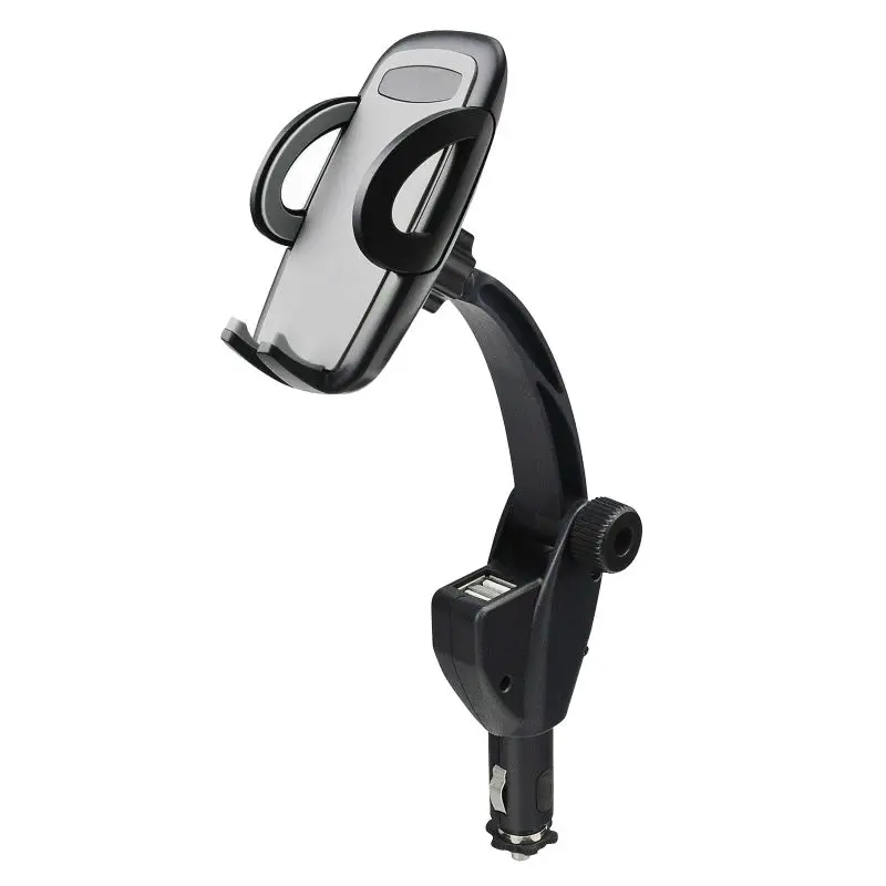 

Dual USB Ports Car Cigarette Lighter Charger Mount/ Holder Mobile Phone Stands For Cell Phone GPS