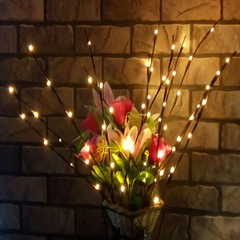 Рождественские украшения для дома светодиодный светильник "Ветка ивы" на батарейках декоративные рождественские украшения елочные украшения