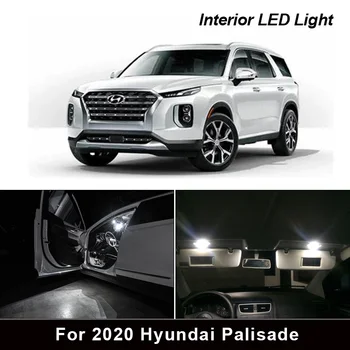 

8Pcs Canbus LED Interior Kit For 2020 Hyundai Palisade Map Dome Trunk Vanity Mirror License Plate light