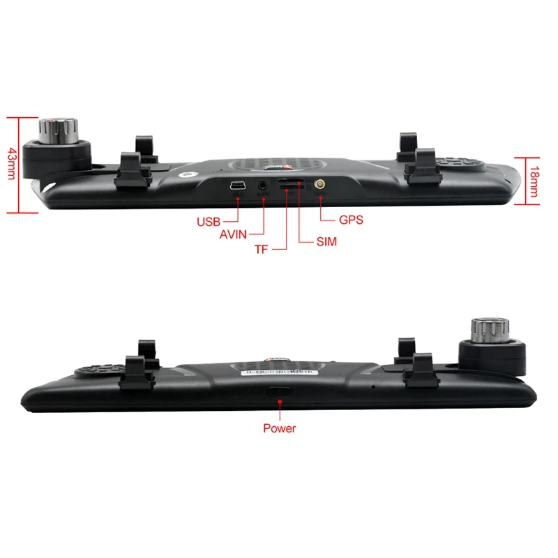 Camlive Spiegel Dash Kamera 10 Inch Ips 4G Gps Navigation Bluetooth Hd1080P Dual Nocken Wifi Spiege