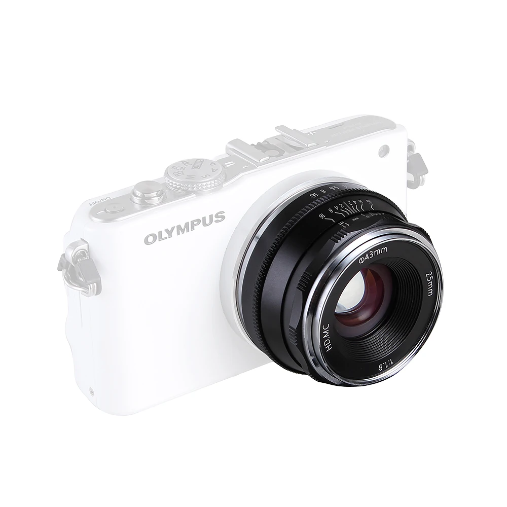 25 мм F1.8 Prime объектив камеры ручной фокус MF для Panasonic Olympus MFT M4/3 крепление GH4 GM1 GX8 G7 G9 камера
