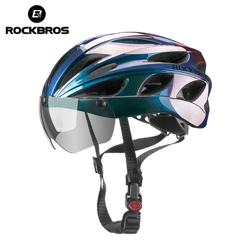 ROCKBROS интегрированные велосипедные шлемы сверхлегкие Магнитные очки MTB горный