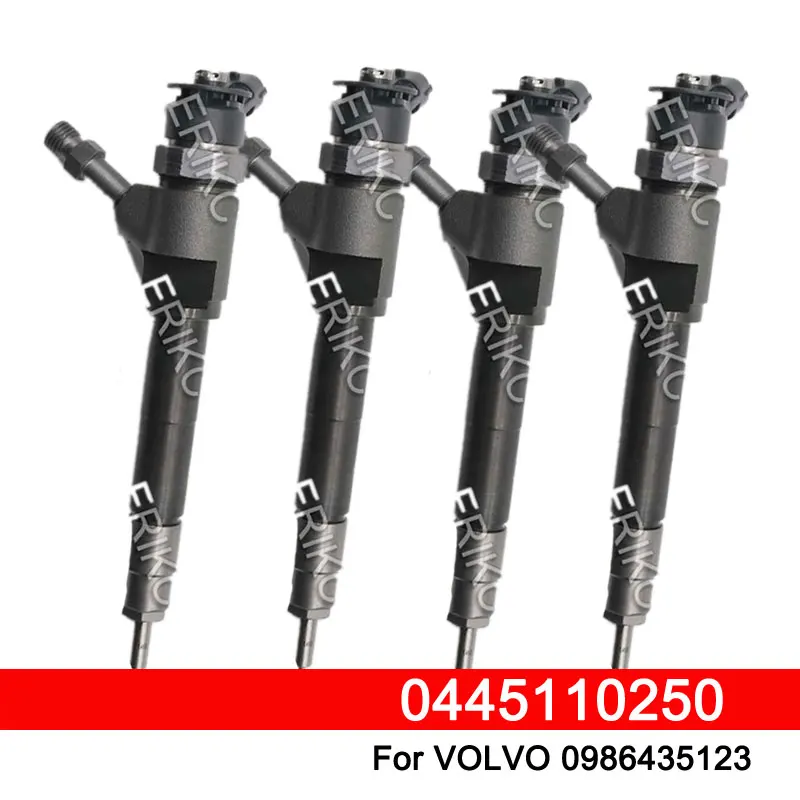 

4PCS 0445110250 0986435123 0 445 110 250 Diesel Fuel Injector for Ford-Ranger Mazda-BT-50 VOLVO 30637375 30731567 30750283