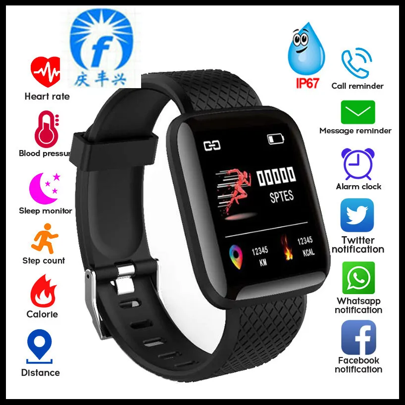 

Waterproof Smart Bracelet Blood Pressure Measurement Fitness Tracker Watch Heart Rate Monitor Pedometer Smart Band Women Men 116