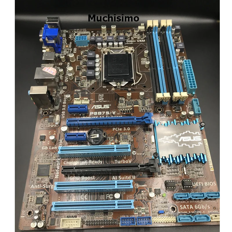 Asus LGA 1155 P8B75-V оригинальная настольная Материнская плата Intel B75 Socket i3 i5 i7 DDR3 32G SATA3 USB3.0 AT, протестированная материнская плата