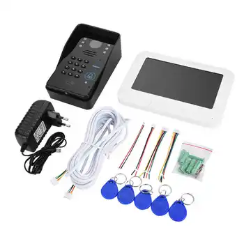 

7" LED Wired Video Door Phone Doorbell Intercom Monitor Kit Home Security System