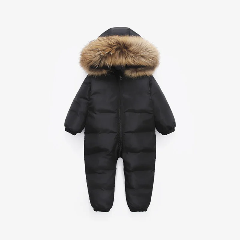 Для маленьких мальчиков зимняя куртка верхняя одежда из натурального меха енота, для детей детская зимняя куртка для девочек детские комбинезоны с капюшоном; детская теплая одежда; Парка на пуху