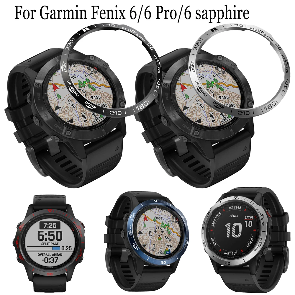 Ring Case Protection Cover Bezel Garmin Fenix 6 Pro/6 sapphire Smart Bracelet Bezel Ring Anti Scratch Metal Cases fenix6