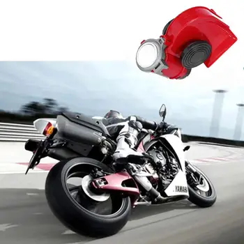 

Hw-1200A Car Snail Horn Red 12V Air Pump Snail Horn Car Motorcycle Electric Horn High Bass Snail Horn