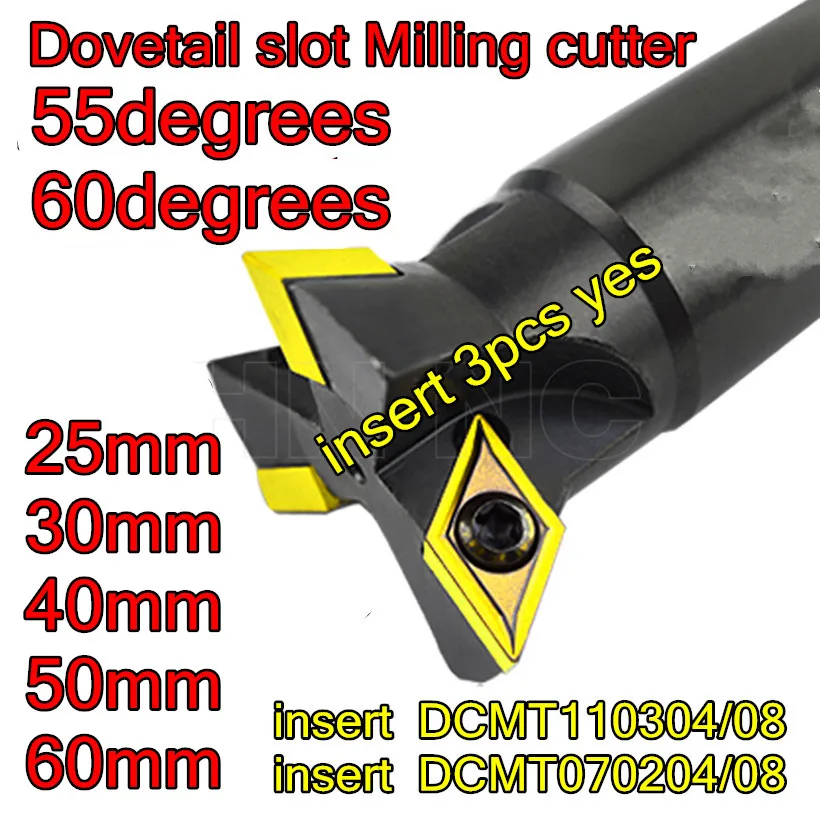 Фреза DCWR55 DCWR60 25 мм 30 40 50 60 X 55 градусов со слотом Ласточкин хвост Используйте