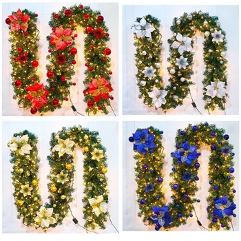 

Xmas LED Tree Hanging Ornament Rattan Colorful Decoration For Christmas Party