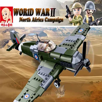 

Sluban 290Pcs World War II Supermarine Spitfire Plane Building Blocks WW2 Military Fighter Toys As Christmas Gift For Children