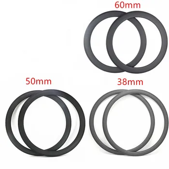 

700c carbon rim 38 50 60 mm Tubeless road bike carbon rim 25mm width Basalt Brake Side full carbon fibre bicycle wheel rim