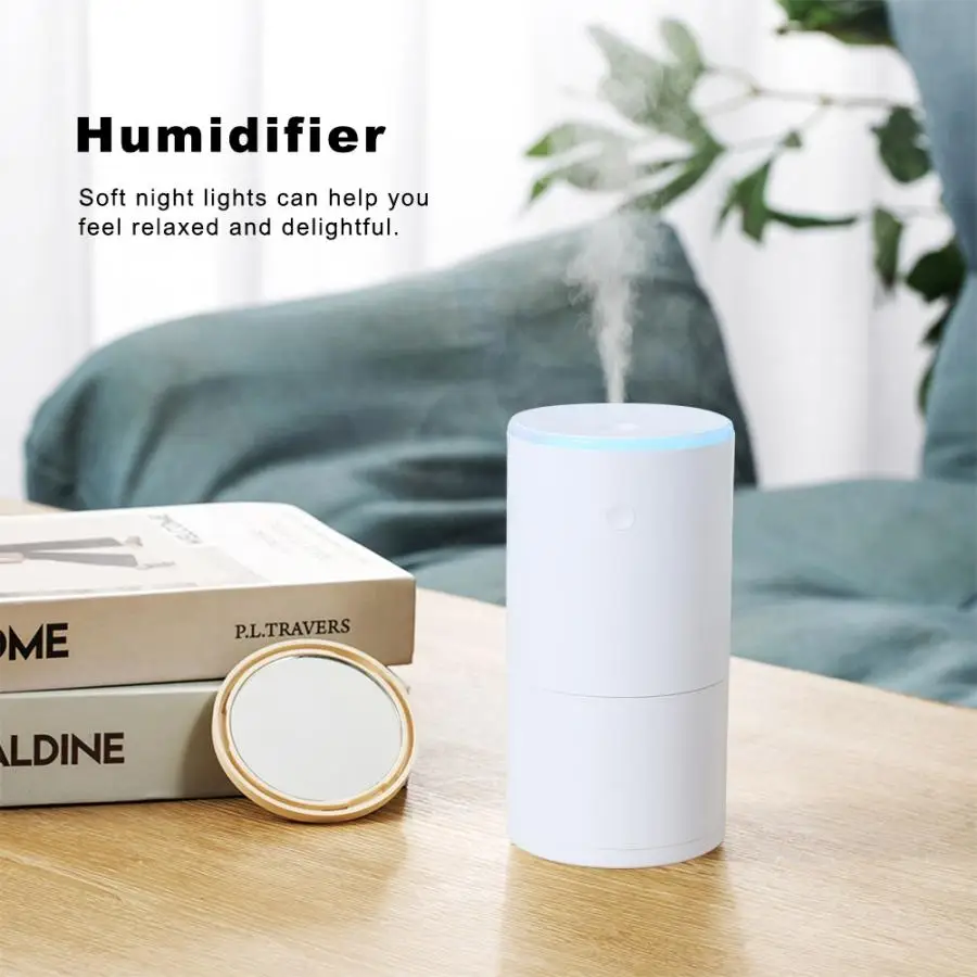 Household Humidifier USB Portable Mini Desk with Makeup Mirror Night Light for Room Office Car Humidificadores | Бытовая техника